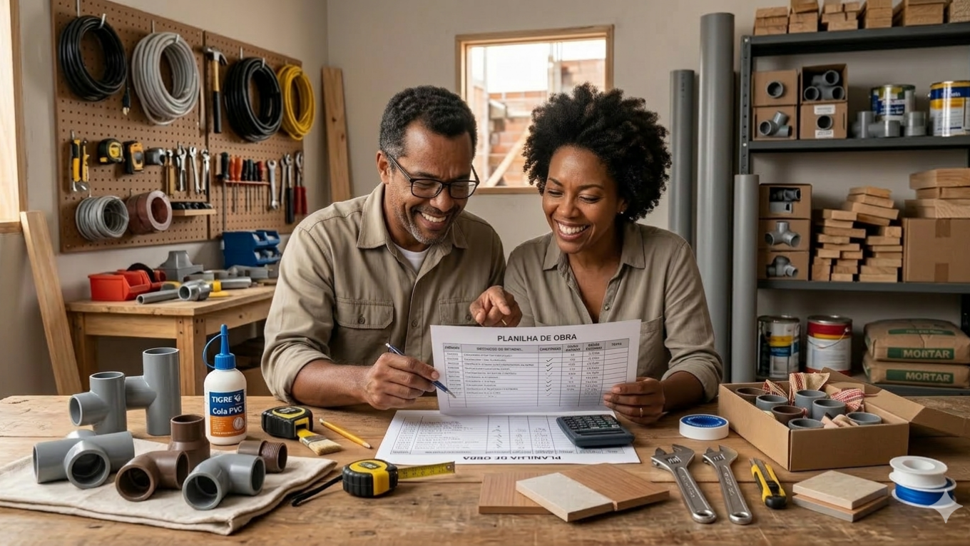 orçamento de reforma com planejamento de materiais