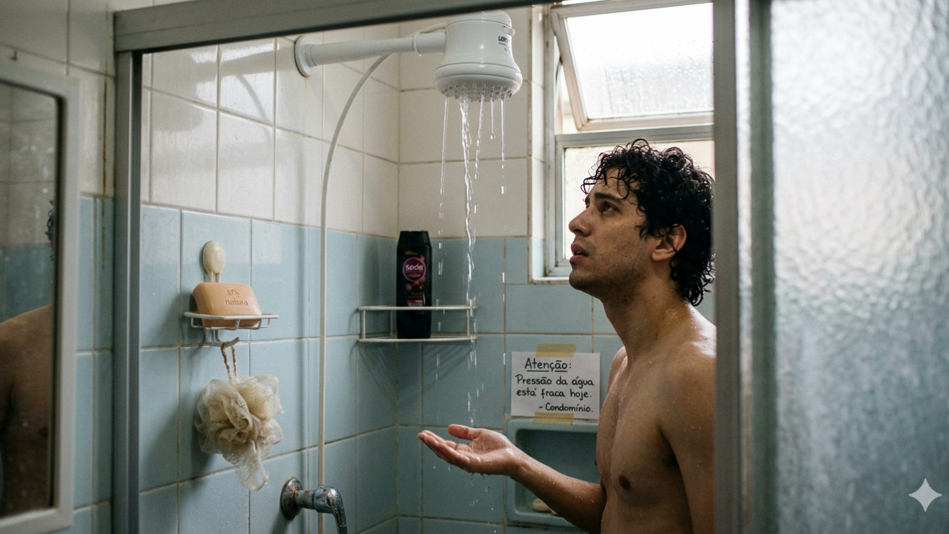 pressão da água fraca no chuveiro em Porto Alegre